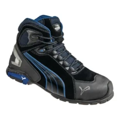 ISM Bottes De Sécurité Puma Rio Noir Mid, EN20345 S3 Noir/bleu